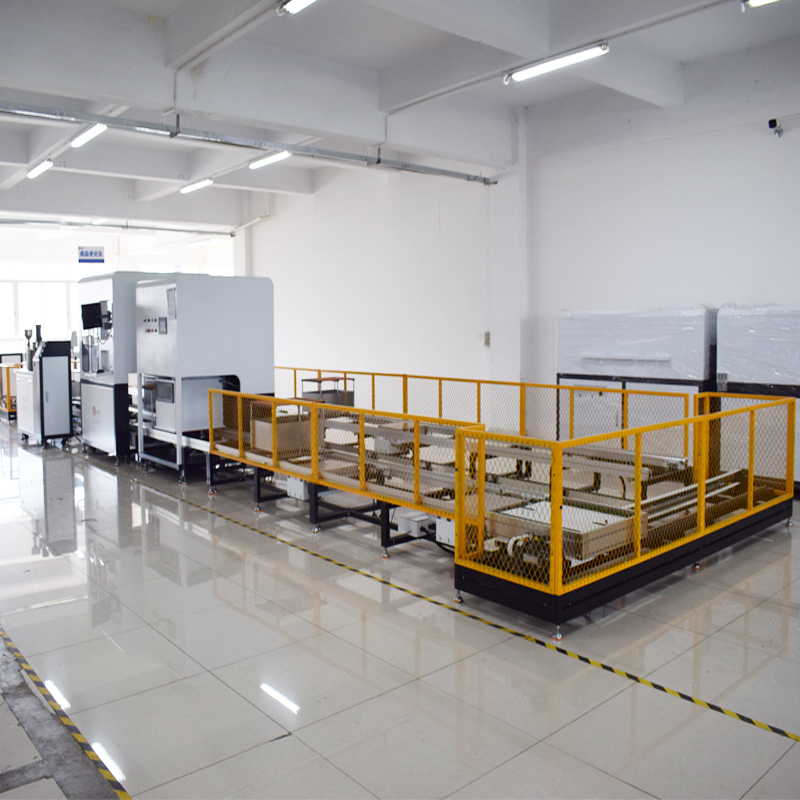 全自动视觉点胶抽真空平移回流生产流水线